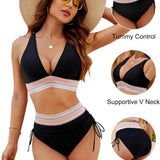 Dames Tweedelige Bikini met Haltertop en Kantdetails