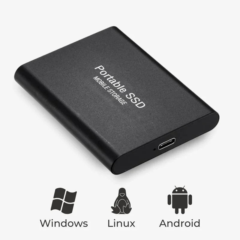 UltraDrive Externe SSD – Supersnelle en betrouwbare opslagoplossing in capaciteiten van 16TB, 8TB, 4TB, 2TB en 1TB, ideaal voor grote bestanden en snelle gegevensoverdracht.