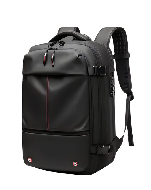 Underseater – Zwarte Lichtgewicht Rugzak – Compact en Ruim Design – Ideaal voor Handbagage, Reizen & Dagelijks Gebruik – Comfortabele Schouderbanden – Waterafstotend Materiaal.