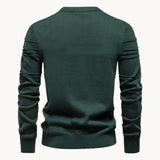 Gebreide heren trui slim fit katoenmix