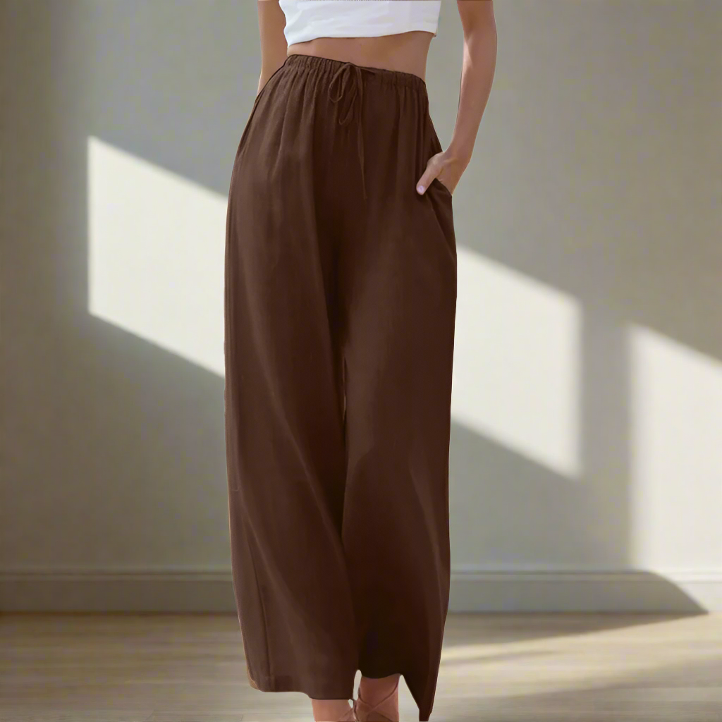 Dames broek met ballonpijpen en elastische taille