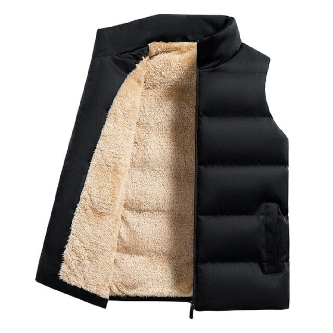 Brian heren gevoerde bodywarmer mouwloos met rits in diverse kleuren – warme isolatie, lichtgewicht en comfortabele pasvorm voor koude dagen.