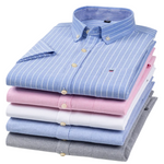 Stefen klassiek katoenen overhemd voor heren – slim-fit met stijlvol patroon, ademend en comfortabel, ideaal voor werk, casual of feestelijke gelegenheden.