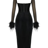 Elegante Bodycon Maxi Jurk