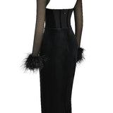Elegante Bodycon Maxi Jurk
