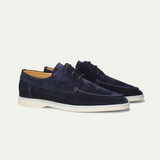 Heren Suède Loafers met Vetersluiting