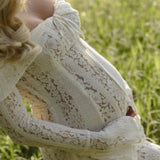 Dames Gehaakte Maxi Jurk met Open Rug