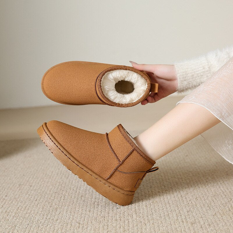 Liora dames enkellaarzen met bontvoering – warme en comfortabele laarzen van hoogwaardig materiaal, ideale winterboots met stijlvolle pasvorm voor dagelijks gebruik.