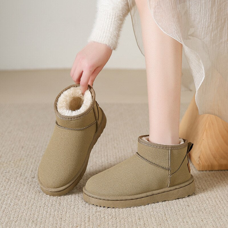 Liora dames enkellaarzen met bontvoering – warme en comfortabele laarzen van hoogwaardig materiaal, ideale winterboots met stijlvolle pasvorm voor dagelijks gebruik.