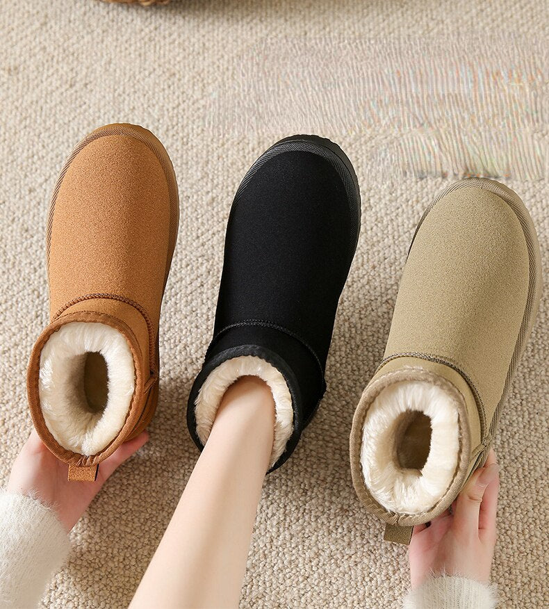 Liora dames enkellaarzen met bontvoering – warme en comfortabele laarzen van hoogwaardig materiaal, ideale winterboots met stijlvolle pasvorm voor dagelijks gebruik.