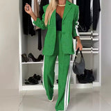 Tweedelige Set met Blazer en Wijde Broek