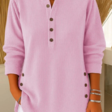 Dames Henley Shirt met Lange Mouwen
