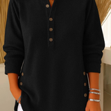 Dames Henley Shirt met Lange Mouwen