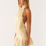 Noor chiffon jurk voor dames – luchtige, transparante stof met vloeiende pasvorm en elegante uitstraling, ideaal voor feestelijke en zomerse gelegenheden.