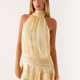 Noor chiffon jurk voor dames – luchtige, transparante stof met vloeiende pasvorm en elegante uitstraling, ideaal voor feestelijke en zomerse gelegenheden.