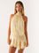 Noor chiffon jurk voor dames – luchtige, transparante stof met vloeiende pasvorm en elegante uitstraling, ideaal voor feestelijke en zomerse gelegenheden.