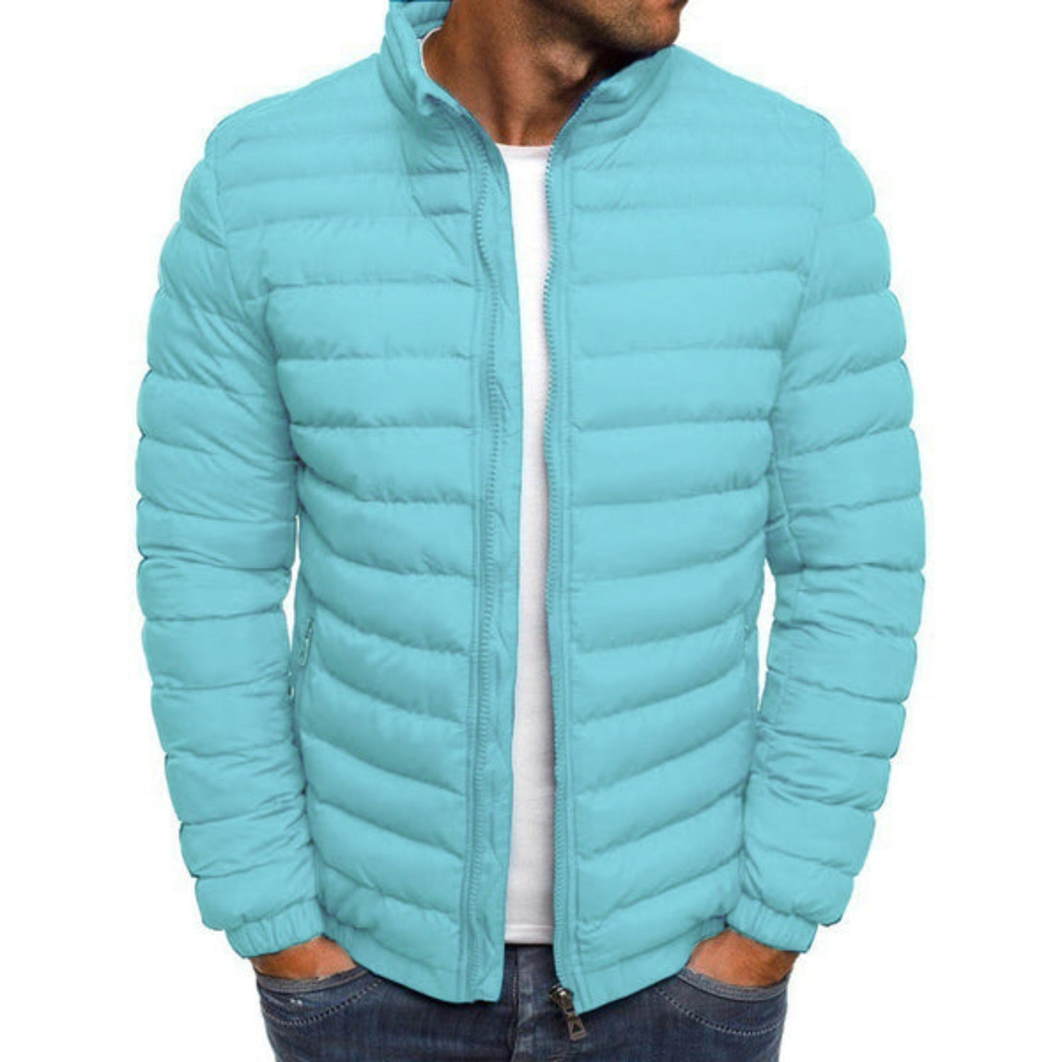 Stijlvolle heren pufferjas in diverse kleuren – warme isolatie, waterafstotend materiaal en comfortabele winterpasvorm.