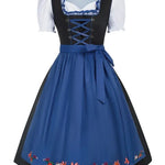 Klassieke Oktoberfest dirndljurk voor dames – traditioneel Beiers kostuum met elegante pasvorm, sierlijke details en hoogwaardige stof, perfect voor bierfeesten en verkleedpartijen.