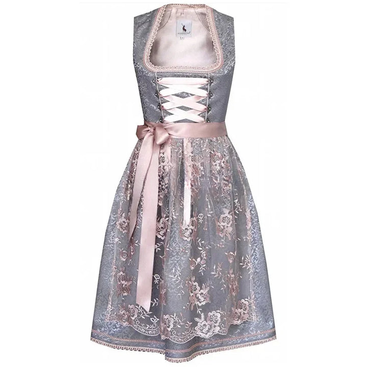 Klassieke Oktoberfest dirndljurk voor dames – traditioneel Beiers kostuum met elegante pasvorm, sierlijke details en hoogwaardige stof, perfect voor bierfeesten en verkleedpartijen.