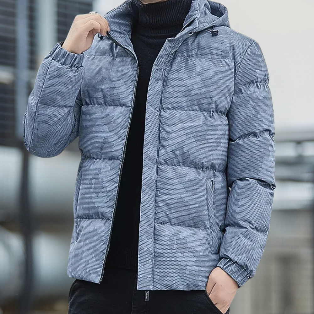 JOSE casual winterjas voor heren – warme gevoerde jas met capuchon en ritssluiting, ideaal voor koude dagen met een stijlvolle uitstraling.