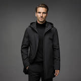 Winterjas voor heren met afneembare capuchon en slim fit