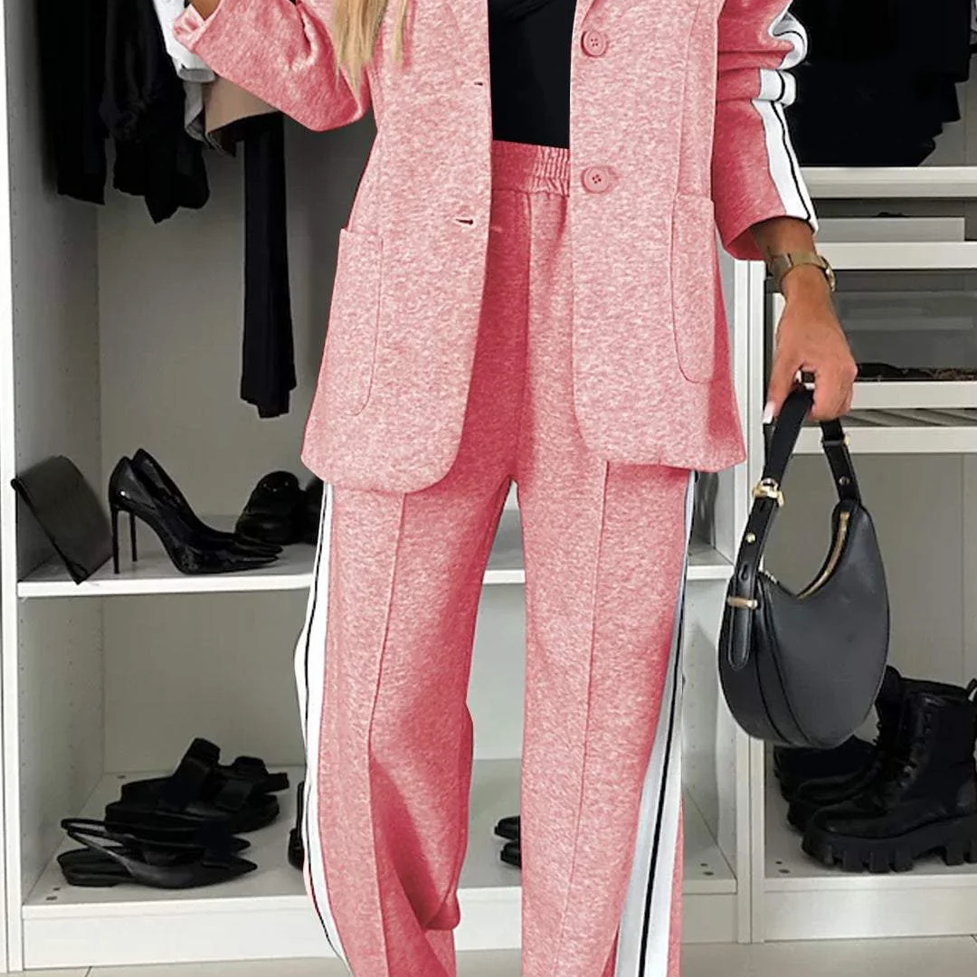 Tweedelige Set met Blazer en Wijde Broek