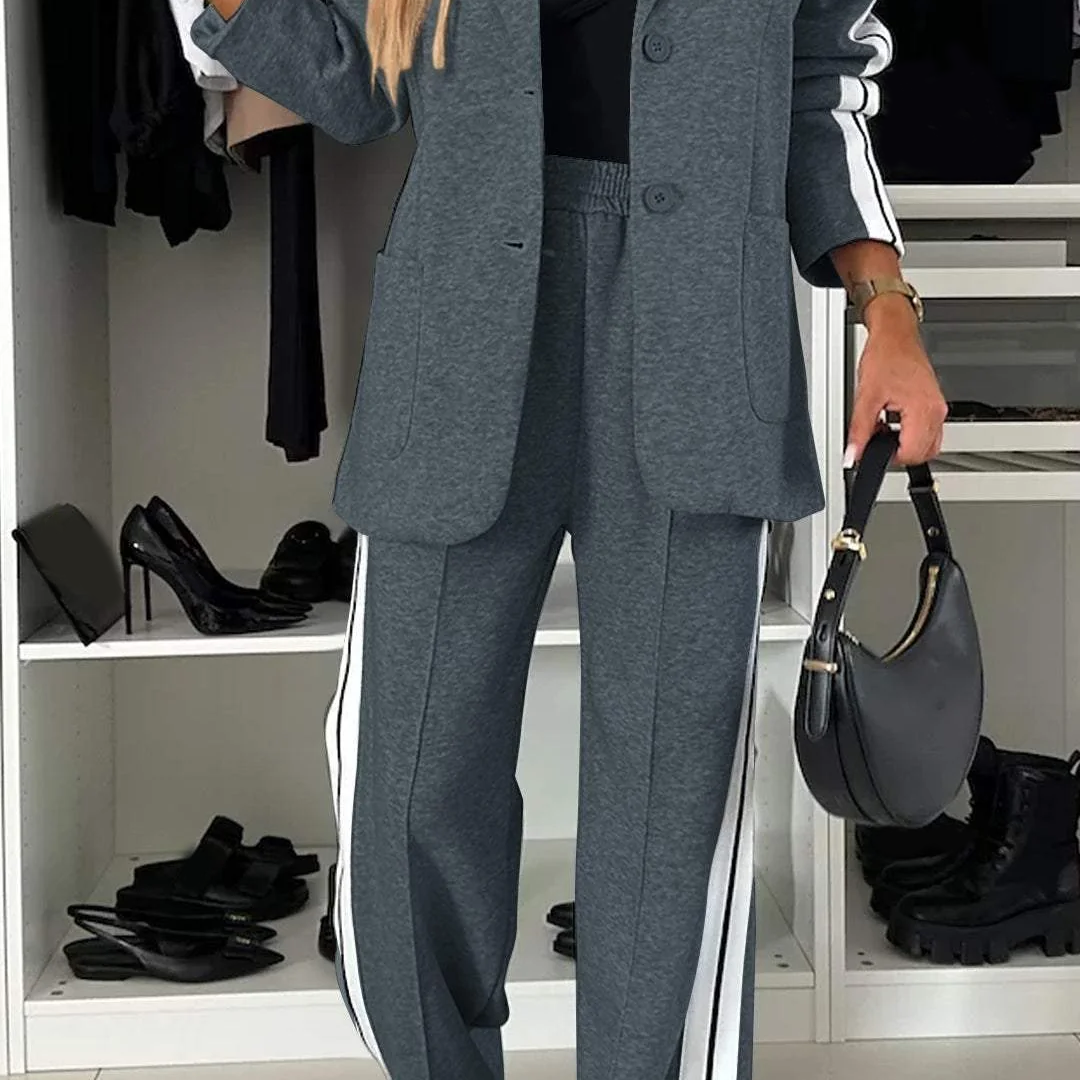 Tweedelige Set met Blazer en Wijde Broek
