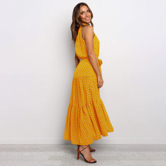 AIMEE elegante en stijlvolle lange zomerjurk van lichtgewicht, ademende stof met flatterende pasvorm en tijdloos design.