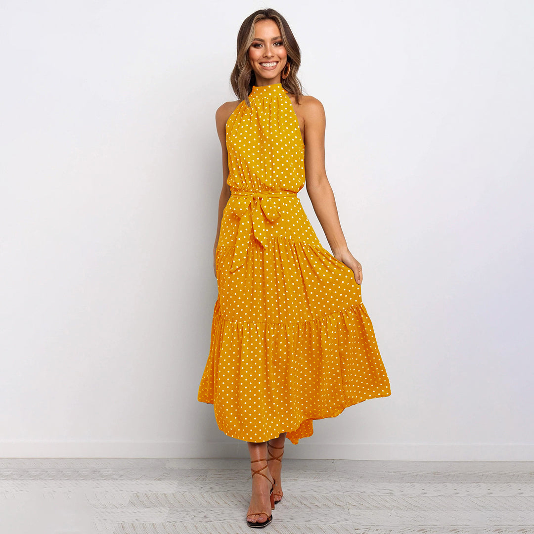 AIMEE elegante en stijlvolle lange zomerjurk van lichtgewicht, ademende stof met flatterende pasvorm en tijdloos design.