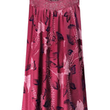 Dames Mouwloze Maxi Jurk met Bloemenprint