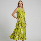Dames Mouwloze Maxi Jurk met Bloemenprint