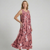 Dames Mouwloze Maxi Jurk met Bloemenprint