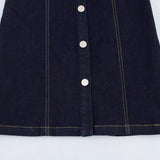 Denim Mini Jurk met Kraag en Getailleerde Pasvorm