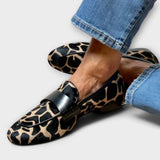 Dames Loafers met Dierenprint en Puntneus