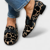 Dames Loafers met Dierenprint en Puntneus