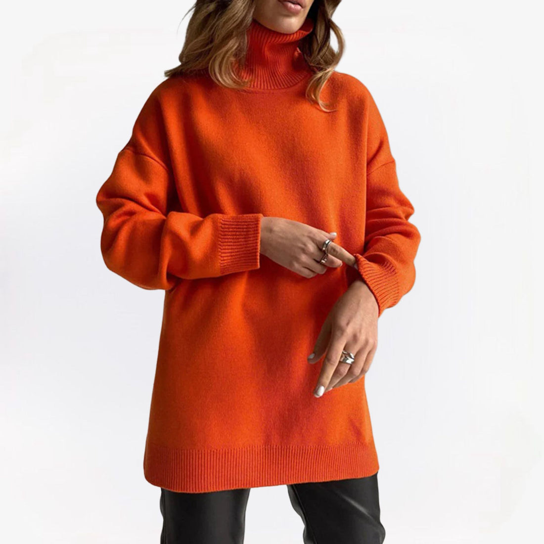 Aaliyah – Stijlvolle zijsplit trui voor dames – Trendy en comfortabele trui met split aan de zijkanten, perfect voor casual looks en moderne stijl. Ideaal voor het najaar en het combineren met jeans of een rok.