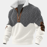 Fleece trui met hoge gevoerde kraag