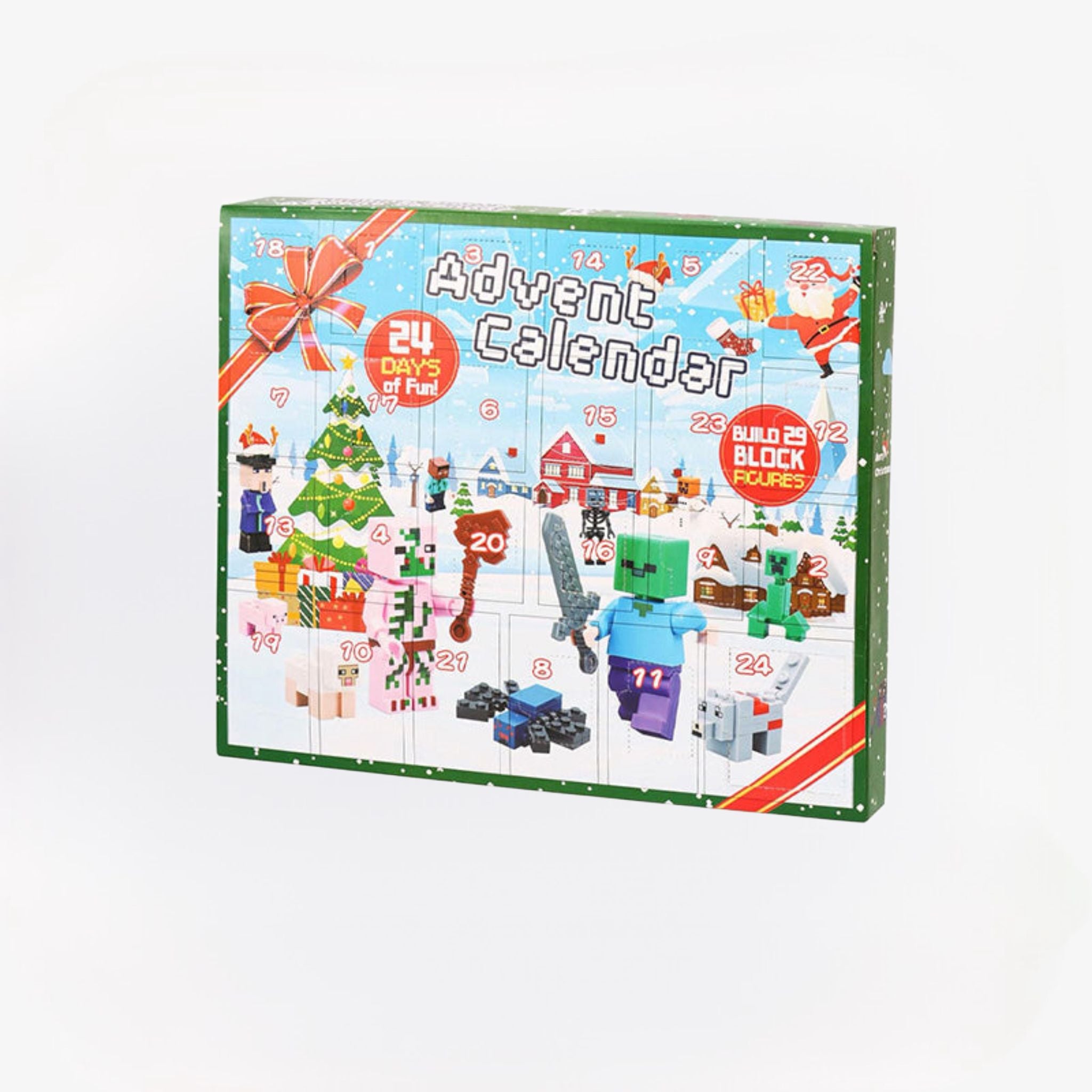 Minecraft adventskalender 2025 editie – feestelijke kalender met verrassingen, themaspeelgoed en ideaal voor kinderen en fans van Minecraft.