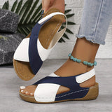 Dames Sandalen met Kruisbanden en Plateauzool