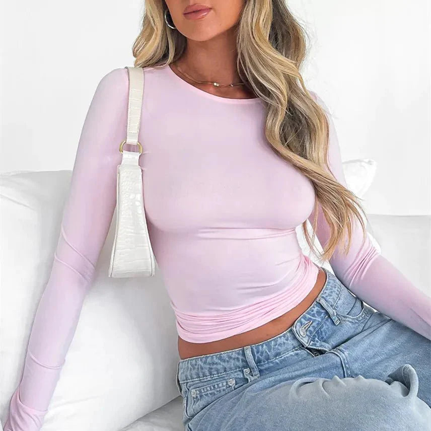 Alace cropped top voor dames, stijlvol en trendy, biedt de perfecte balans tussen comfort en mode voor elke gelegenheid.