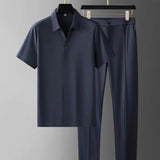 Tweedelige Set met Poloshirt en Rechte Broek