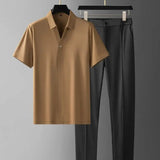 Tweedelige Set met Poloshirt en Rechte Broek