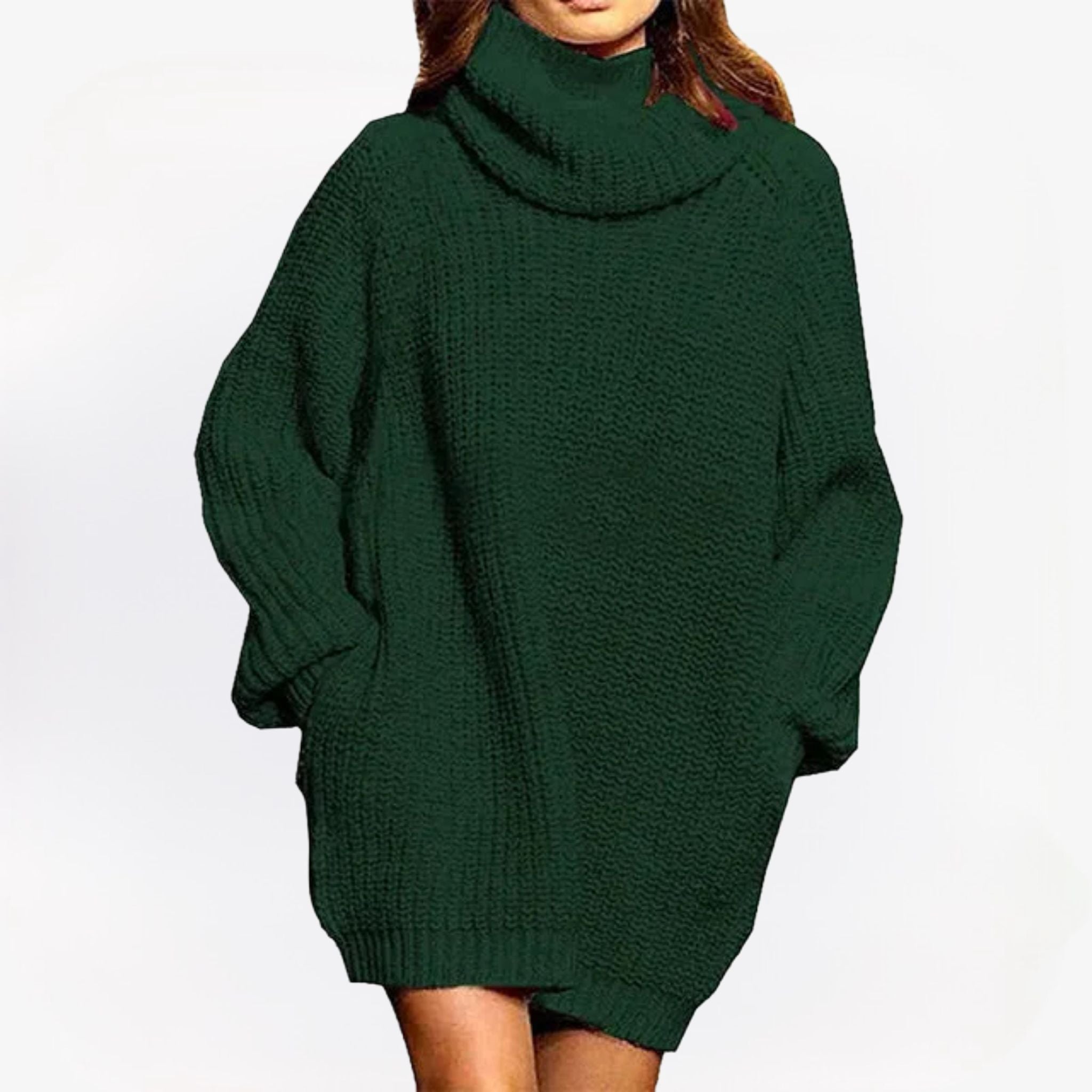 Oversized gebreide coltrui Anastasia – Stijlvolle en warme trui met lange mouwen, gemaakt van zacht en comfortabel materiaal voor een trendy look. 