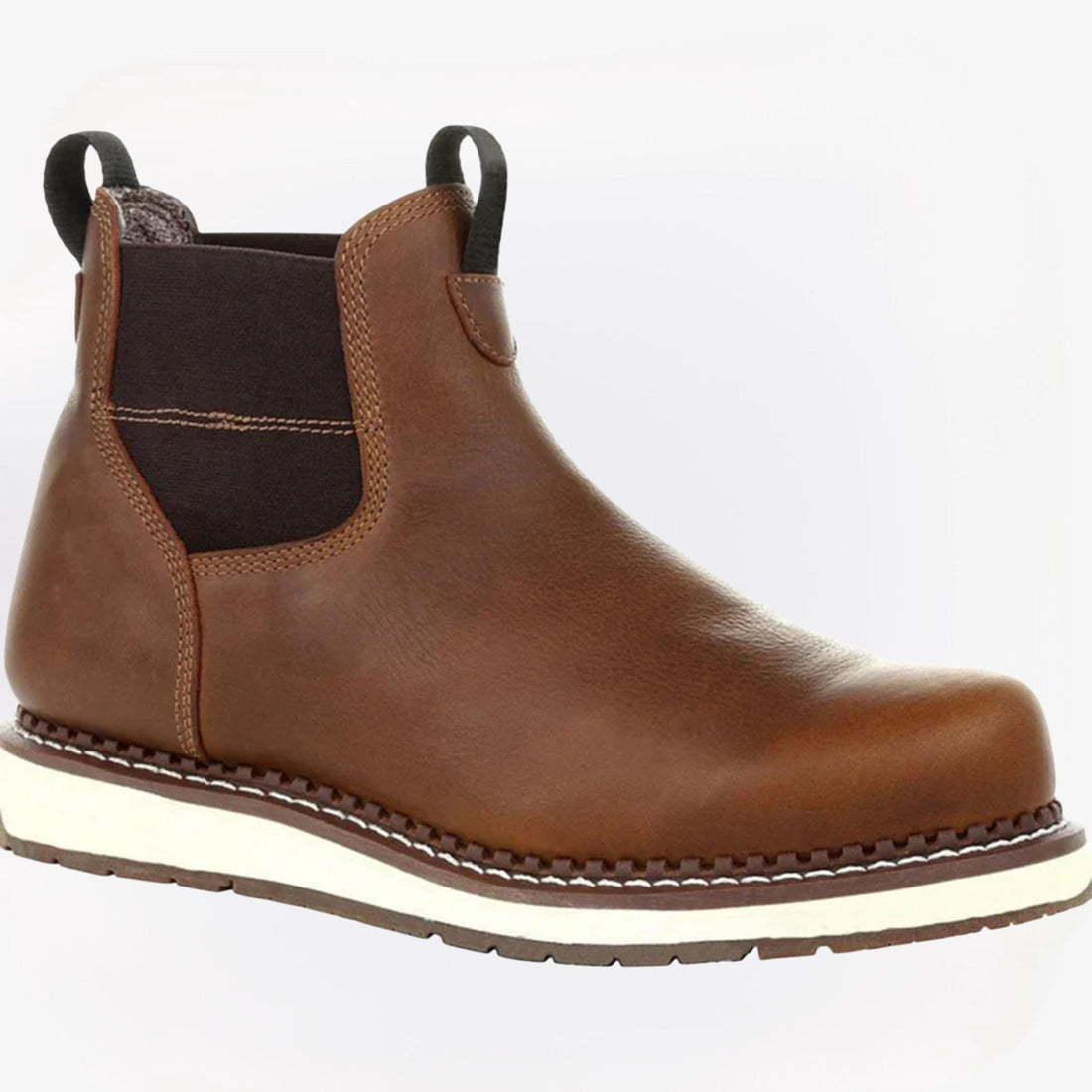 ANDREW heren Chelsea wedge boots voor de zomer van soepel leer met ademend interieur, comfortabele pasvorm en stijlvol, modern design.