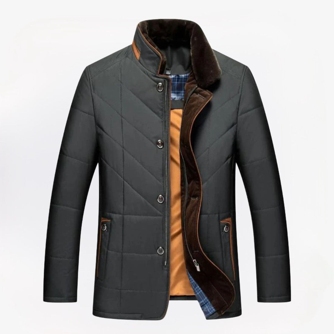 Ardin herenjas met klassieke kraag – stijlvolle jas van hoogwaardig materiaal met comfortabele pasvorm, tijdloos design en perfecte keuze voor werk of casual gelegenheden.