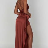 One-Shoulder Maxi Jurk met Hoge Split