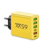 SmartCharge 65W 6-in-1 oplader – krachtige en veelzijdige oplader voor kantoor en thuis, compatibel met meerdere apparaten en compact voor eenvoudig gebruik.