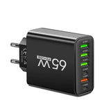 SmartCharge 65W 6-in-1 oplader – krachtige en veelzijdige oplader voor kantoor en thuis, compatibel met meerdere apparaten en compact voor eenvoudig gebruik.