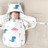 CuddleNest katoenen babywikkeldeken – zachte, ademende stof, ideale pasvorm voor veilig inbakeren en comfortabel slapen.