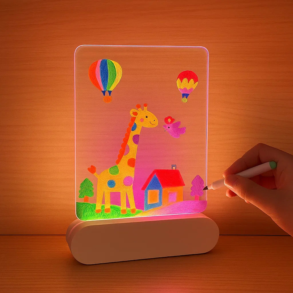 MagicSketch Montessori LED tekenbord – educatief speelgoed, herbruikbaar en stimuleert creativiteit, tekenen en fijne motoriek bij kinderen.